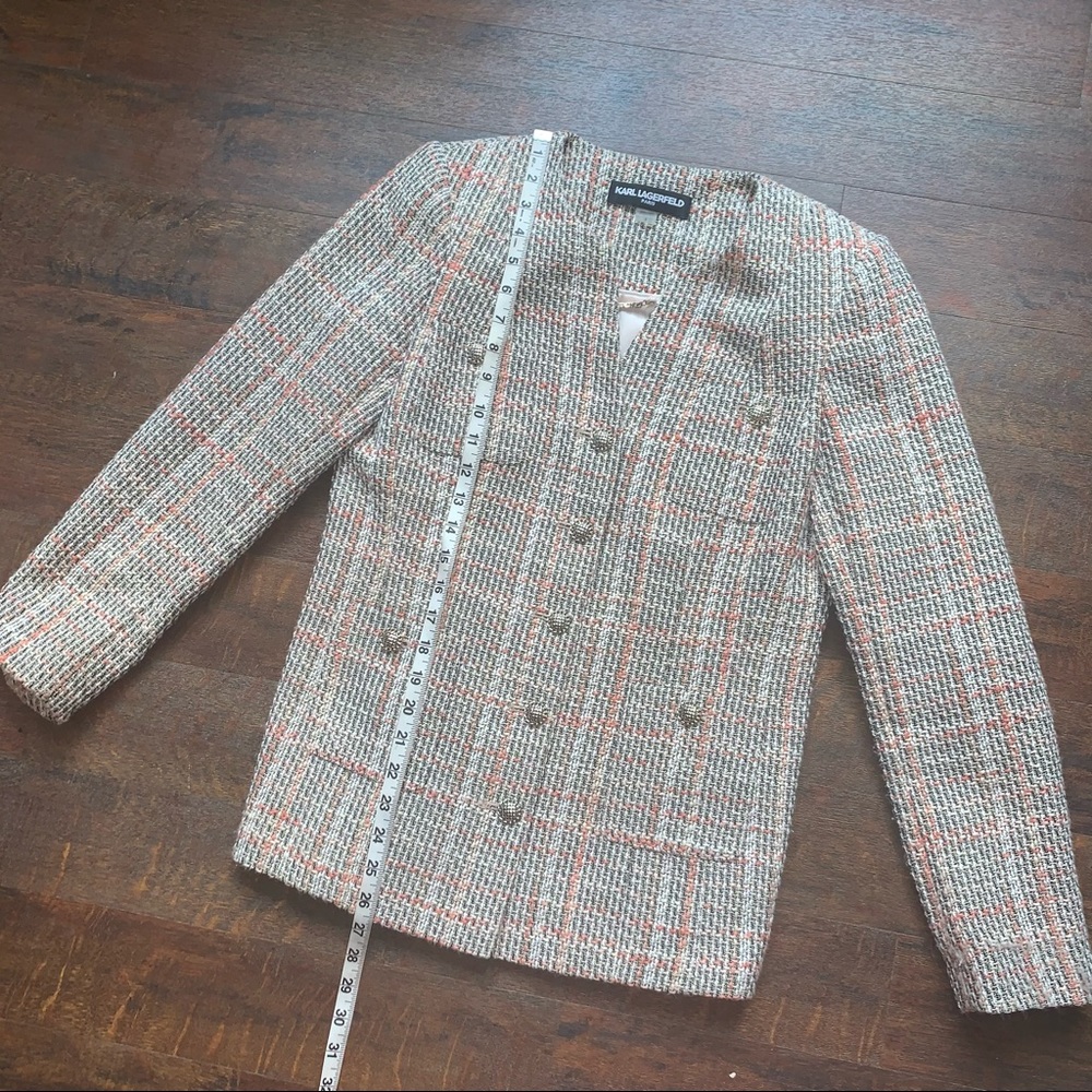 Karl Lagerfeld Nae Tweed Suit Jacket - Picture 2 of 10